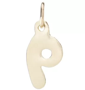 P Bubble Letter Charm