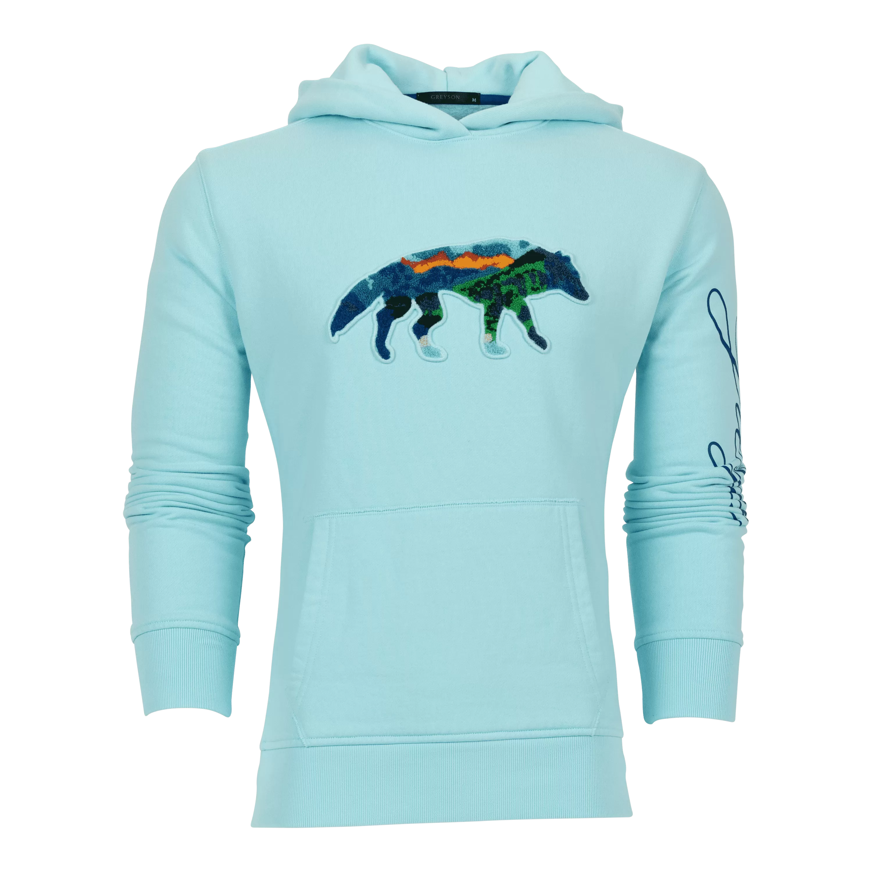 Painted Mountain Stalking Wolf Aspen Hoodie