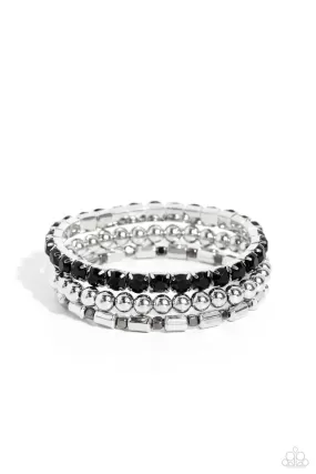 Paparazzi Monochromatic Maverick Black Bracelet