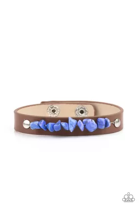 Paparazzi Pebble Paradise - Blue Urban Wrap Bracelet