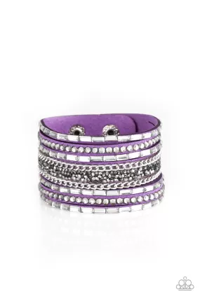 Paparazzi Rhinestone Rumble - Purple Bracelet