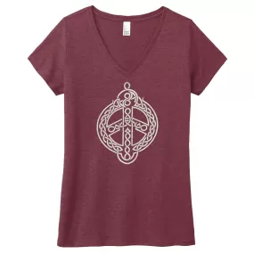 Peace Knot Women's V Neck Tee