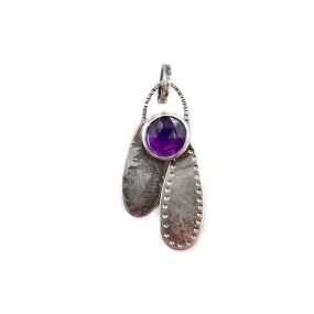 Petal Charm with Amethyst