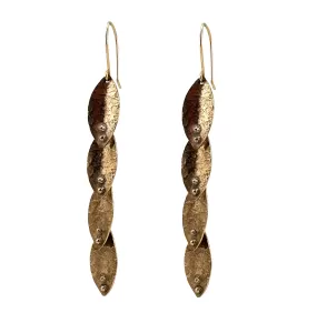 PETAL Earrings Long - Bronze