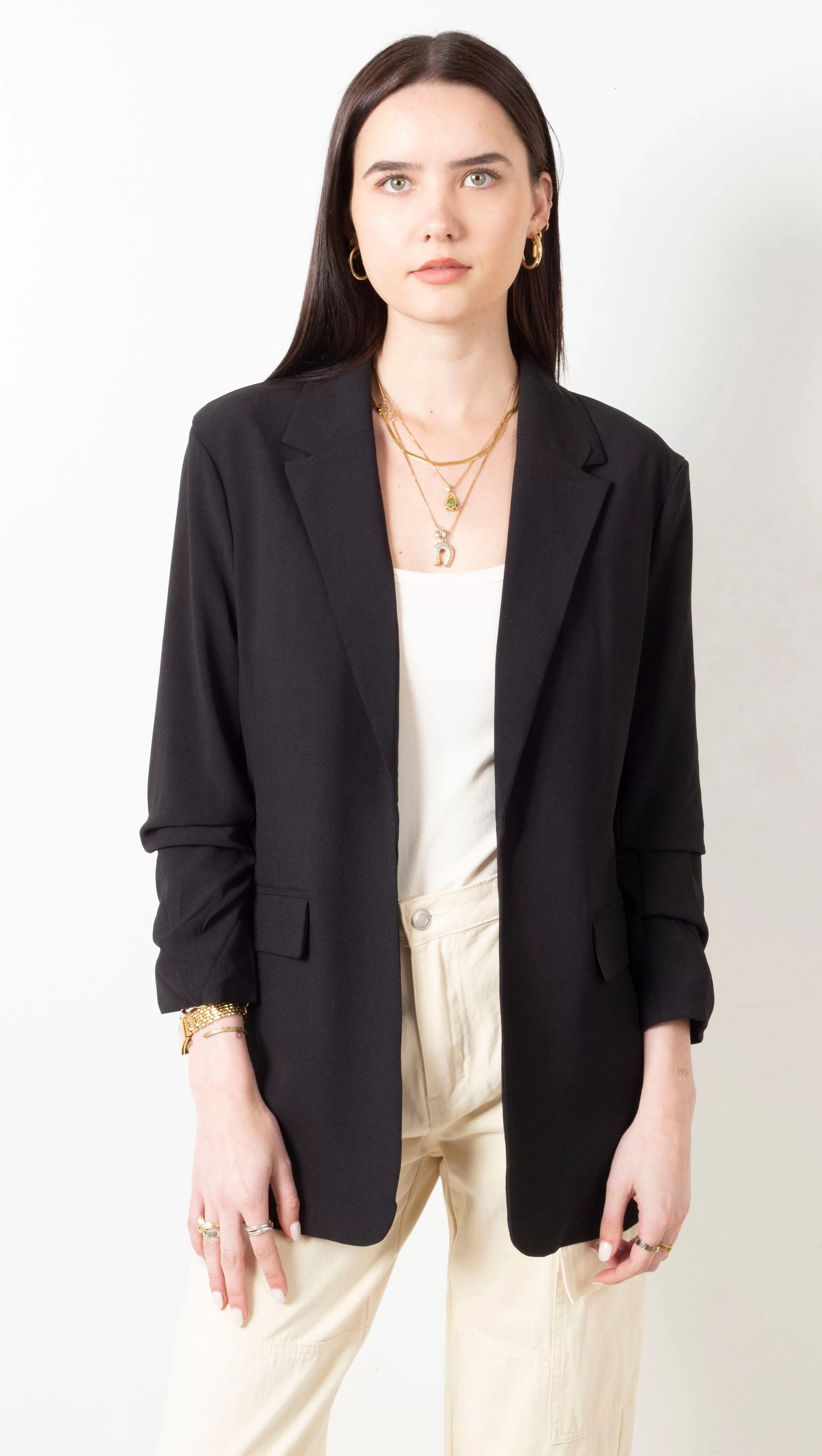 Peyton Boyfriend Blazer - Black