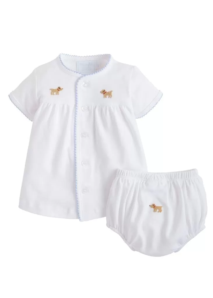 Pinpoint Layette Knit Set - Boy Lab