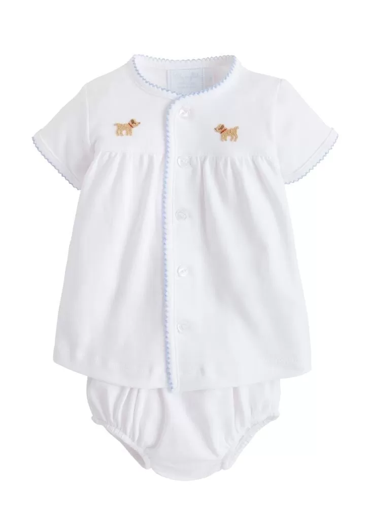 Pinpoint Layette Knit Set - Boy Lab