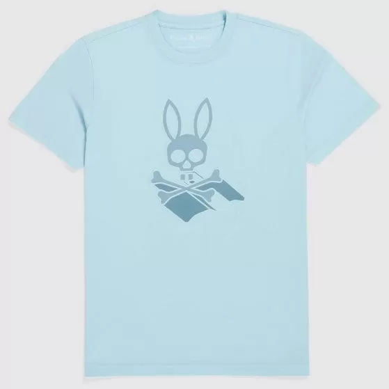 Psycho Bunny Dayton Graphic Tee (Seafoam) B6U232Y1PC