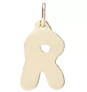 R Bubble Letter Charm