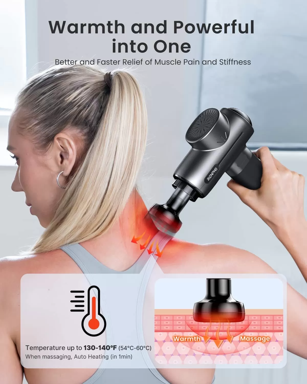 RENPHO Active Thermal Massage Gun