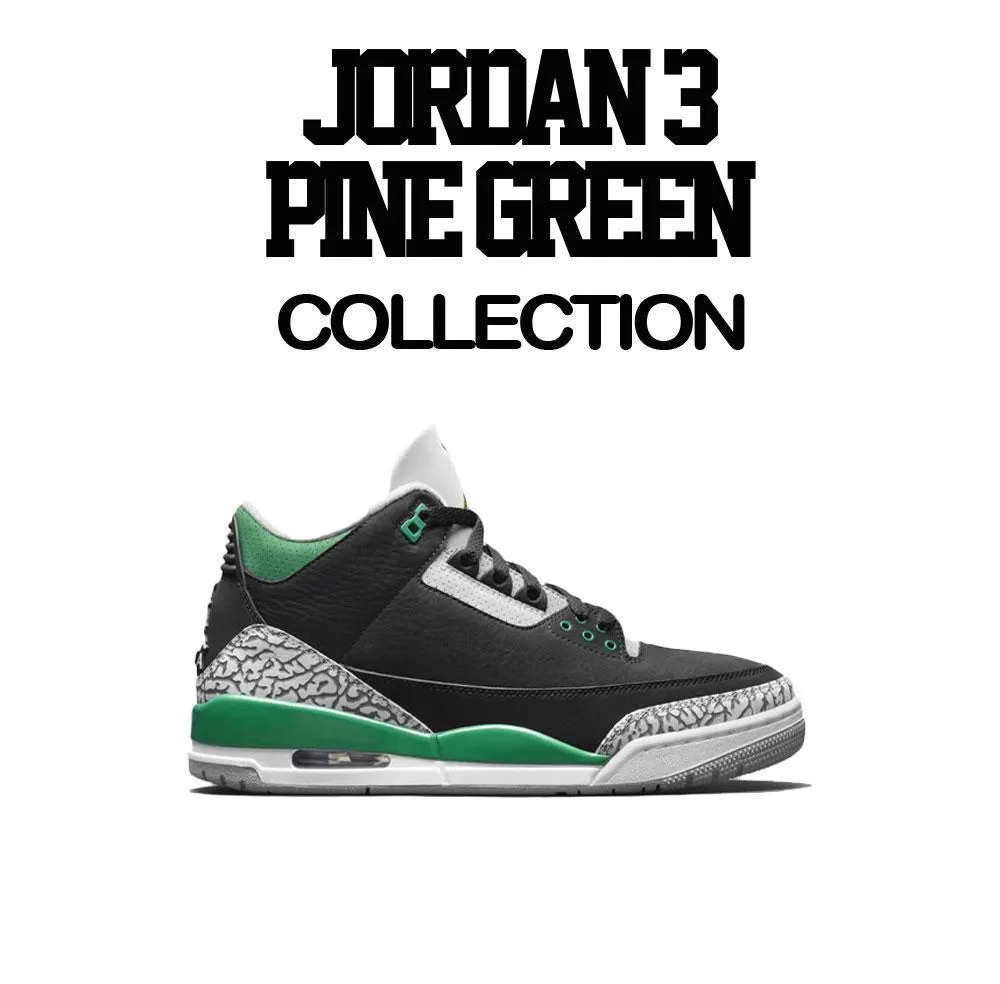 Retro 3 Pine Green Shirt - Medicine - Black