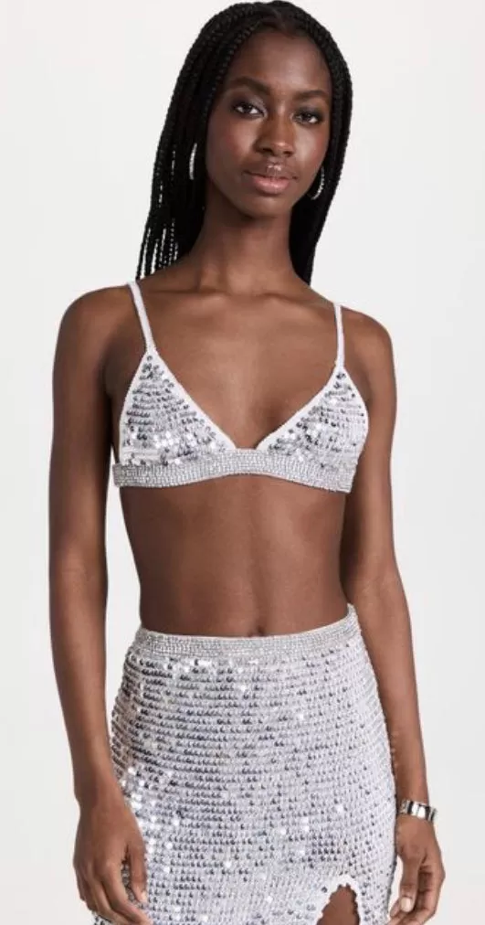 Retrofete - Arielle Crochet Bra - White/Silver