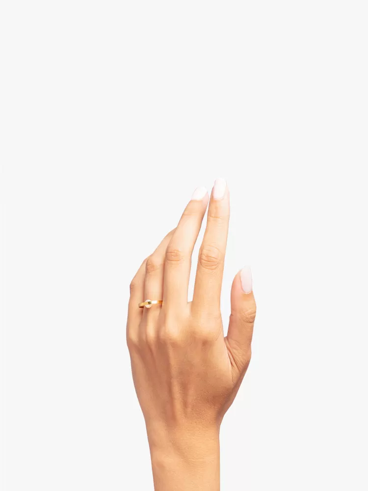 Ring Facet Pearl 14kt Solid Gold