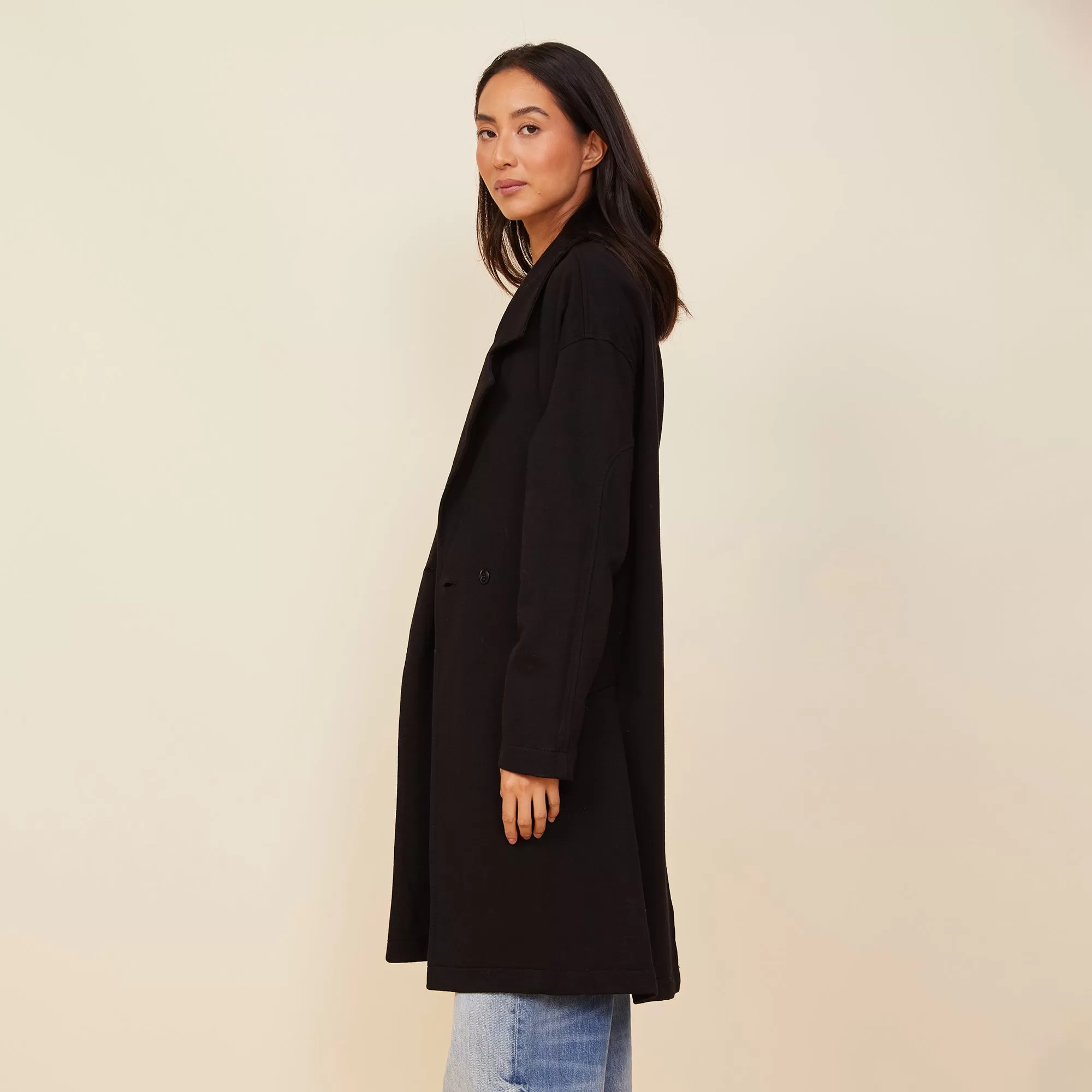 Seamed Fleece Coat