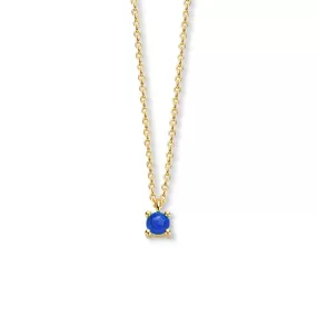 September Birthstone Necklace 14K Yellow Gold