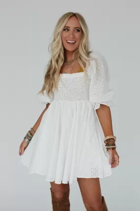 Serene Embrace Mini Dress - Ivory