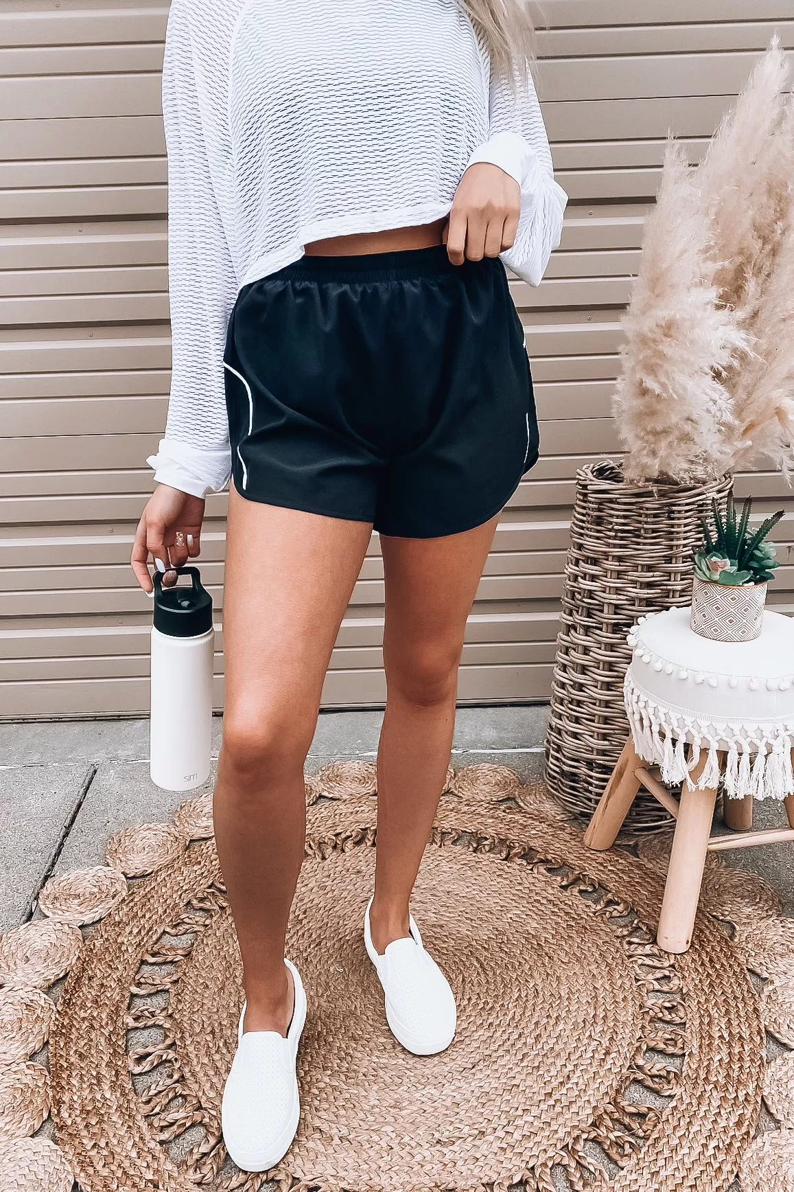 Side Striped Active Shorts