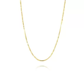 Simple 925 Silver Gold Plated Chain Necklace