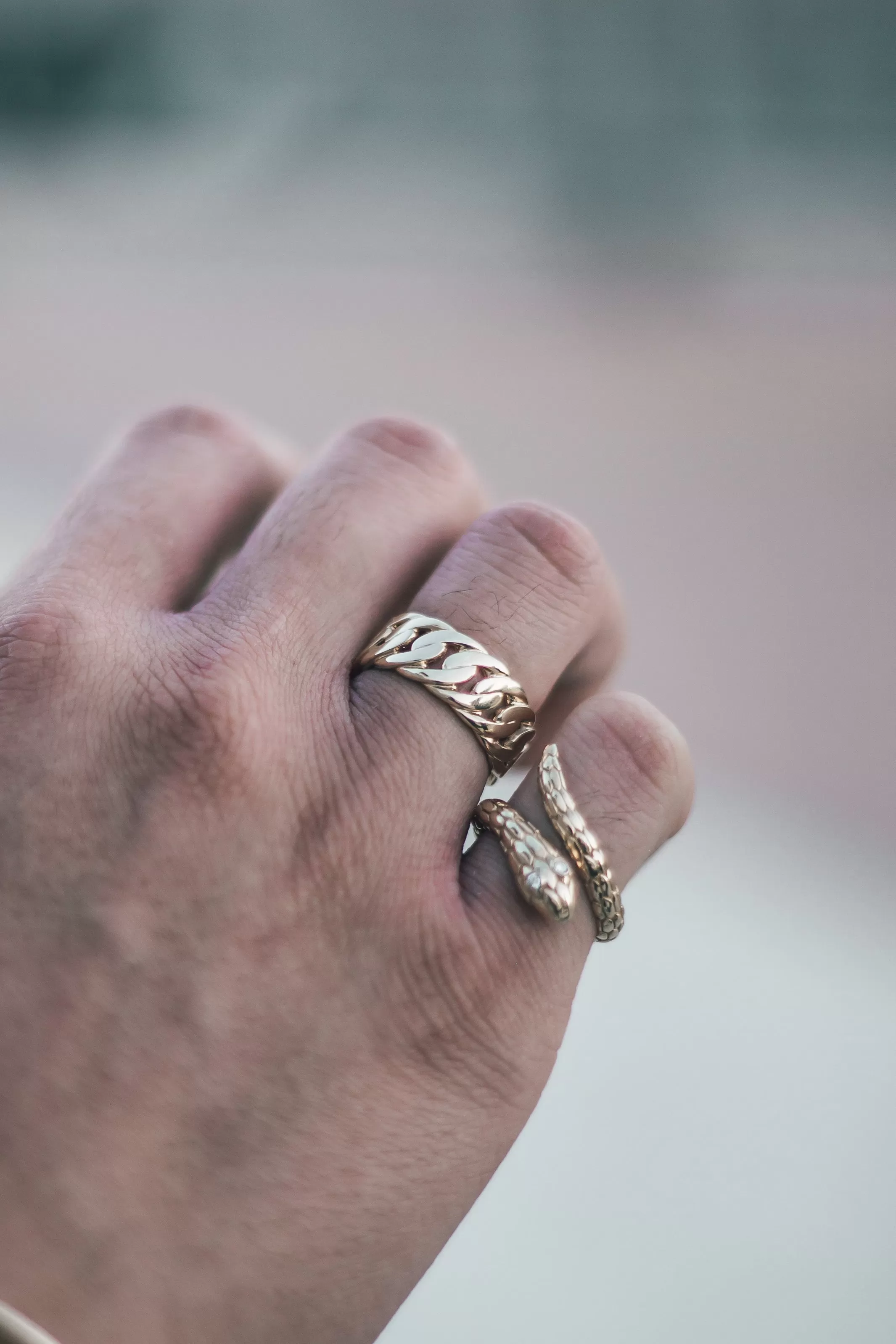 Solid 18K Gold Mamba Ring