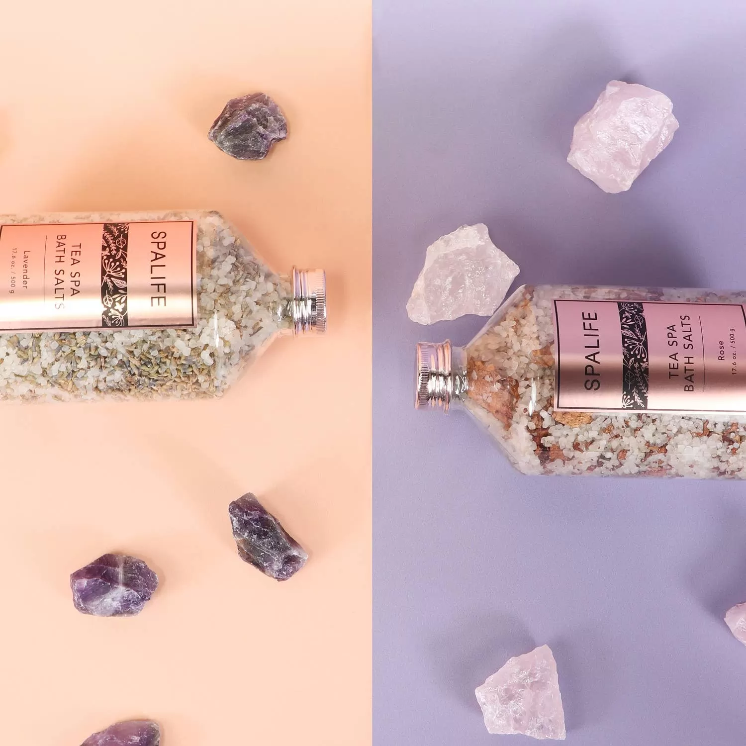 SPALIFE Petal-Infused Effervescent Mineral Bath Salts Set