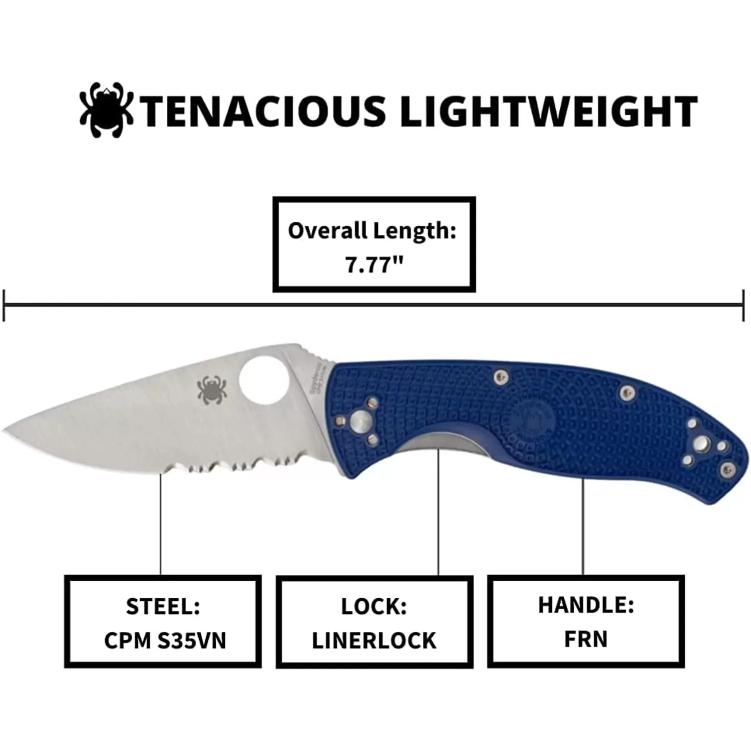 Spyderco Tenacious Lightweight FRN S35VN Blade C122PSBL