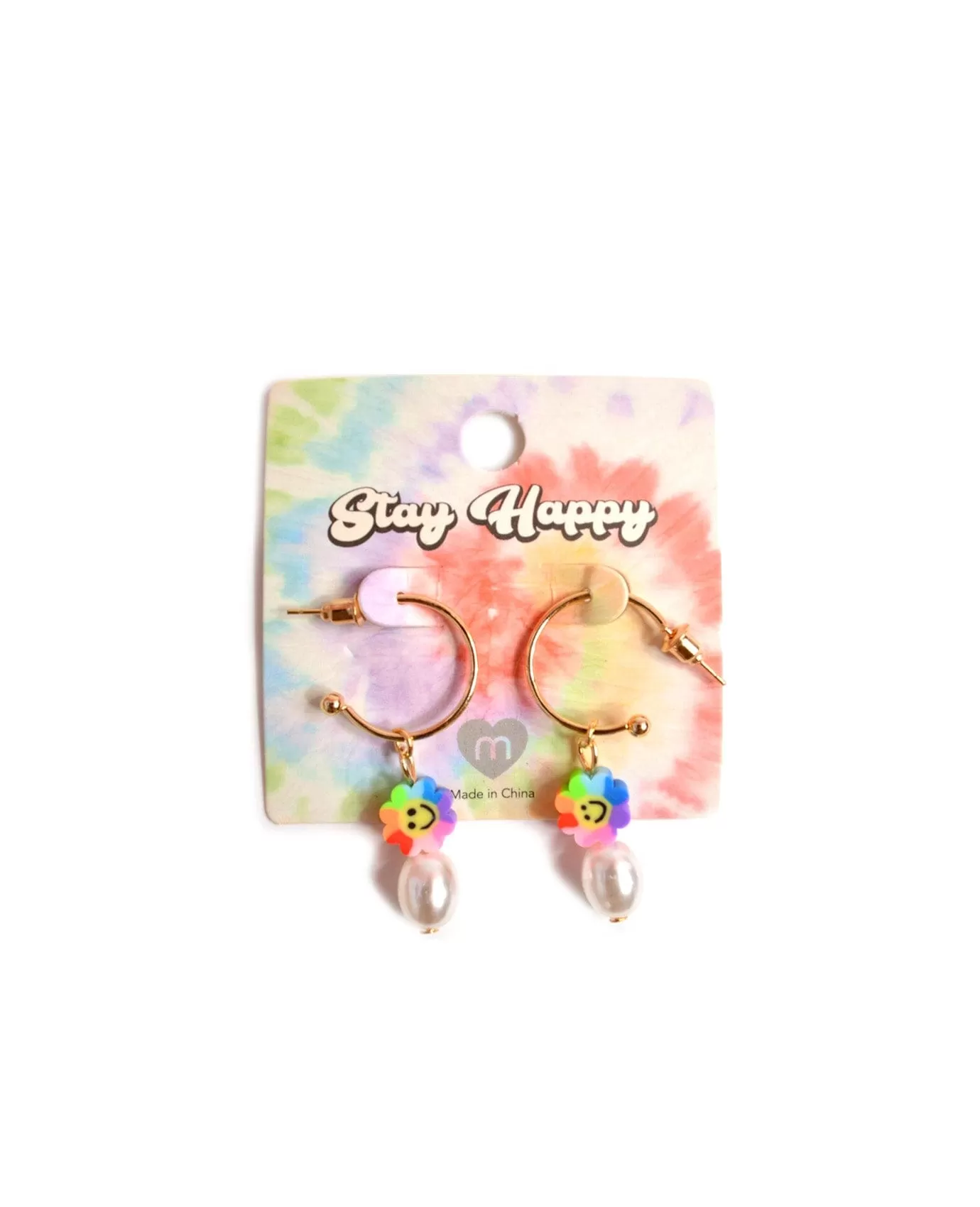 Stay Happy Flower Earrings