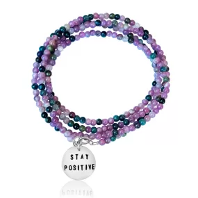 Stay Positive Tourmaline Wrap Bracelet