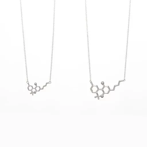 Sterling Silver Molecule Necklace