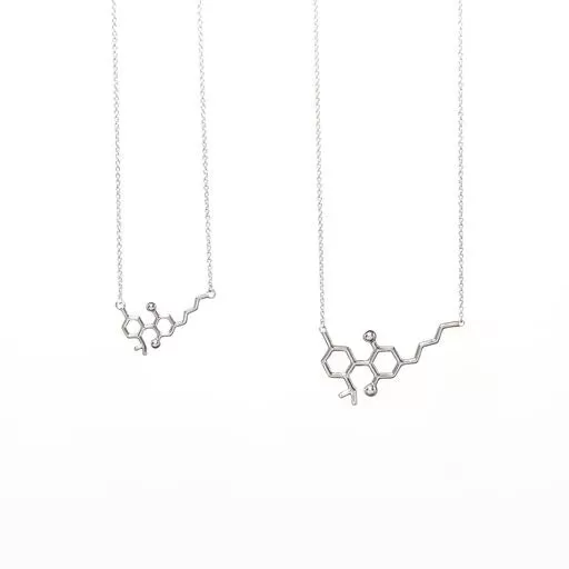 Sterling Silver Molecule Necklace