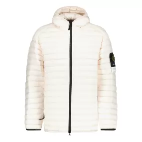 STONE ISLAND LOOM WOVEN HOODED JACKET LIGHT PEACH