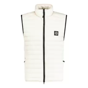 STONE ISLAND QUILTED GILET LIGHT PEACH