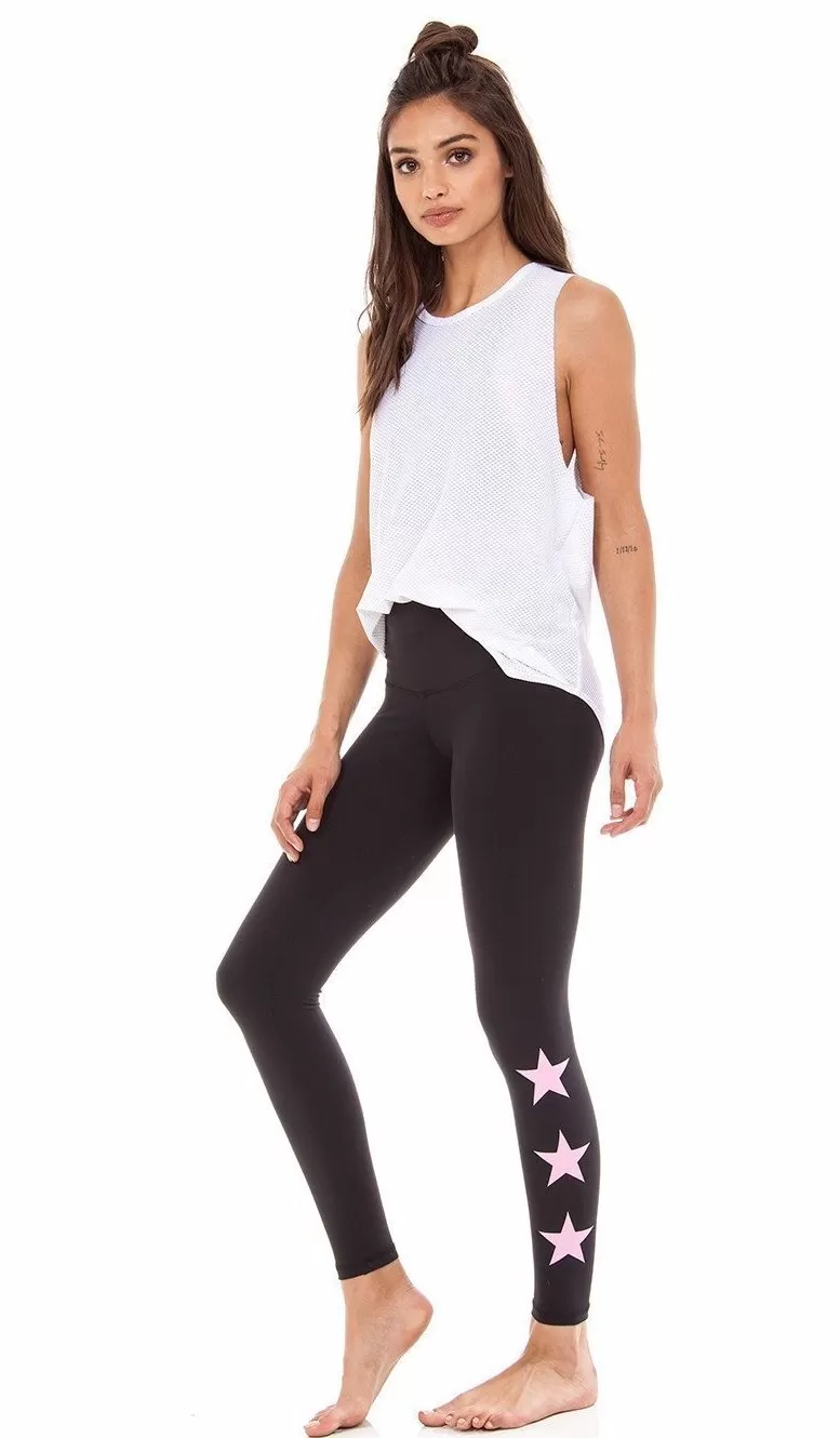 Strut This Star Ankle Leggings Black/Pink Star