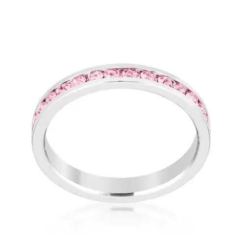 Stylish Stackables Pink Crystal Ring