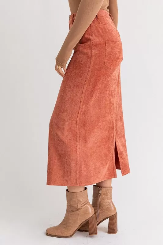 Sunset Corduroy Maxi Skirt