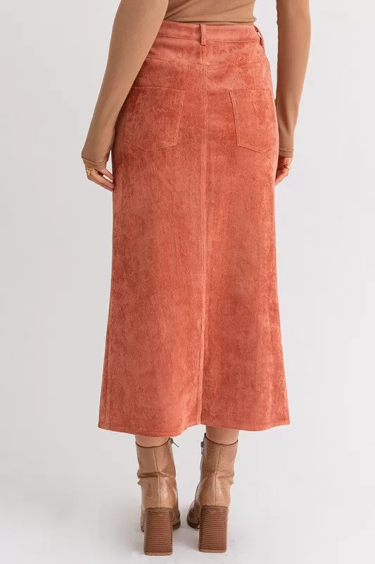 Sunset Corduroy Maxi Skirt