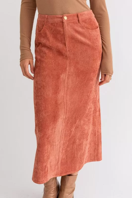 Sunset Corduroy Maxi Skirt