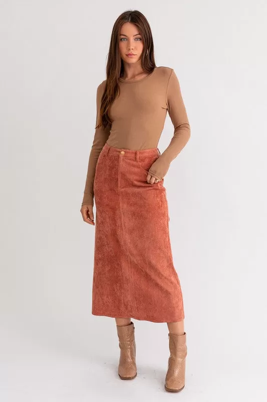 Sunset Corduroy Maxi Skirt