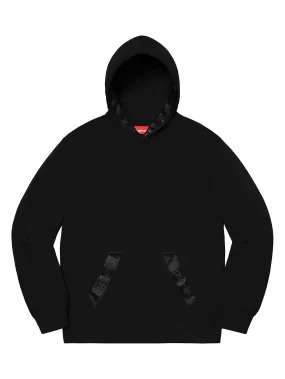 Supreme Tonal Webbing Hoodie Black [SS20]