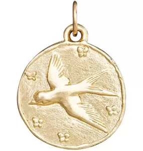 Swallow Coin Charm