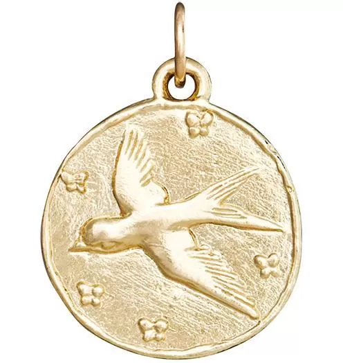 Swallow Coin Charm