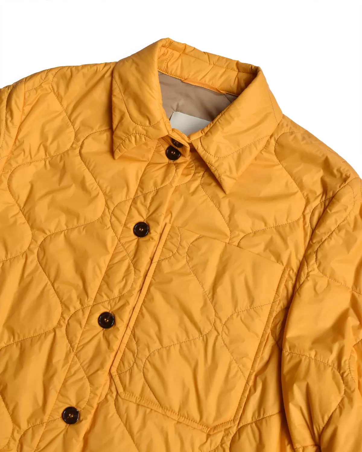 T_Coat Yellow Quilted Light Puffer