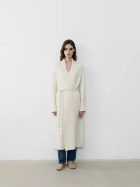 THE LONG CASHMERE CARDIGAN - ECO WHITE