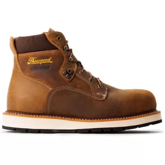 Thorogood Men's Iron River Series 6" CT Waterproof Work Boot -Brown- 804-4146