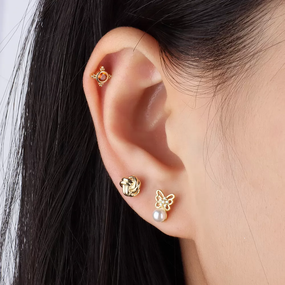 Twisted Flower Stud