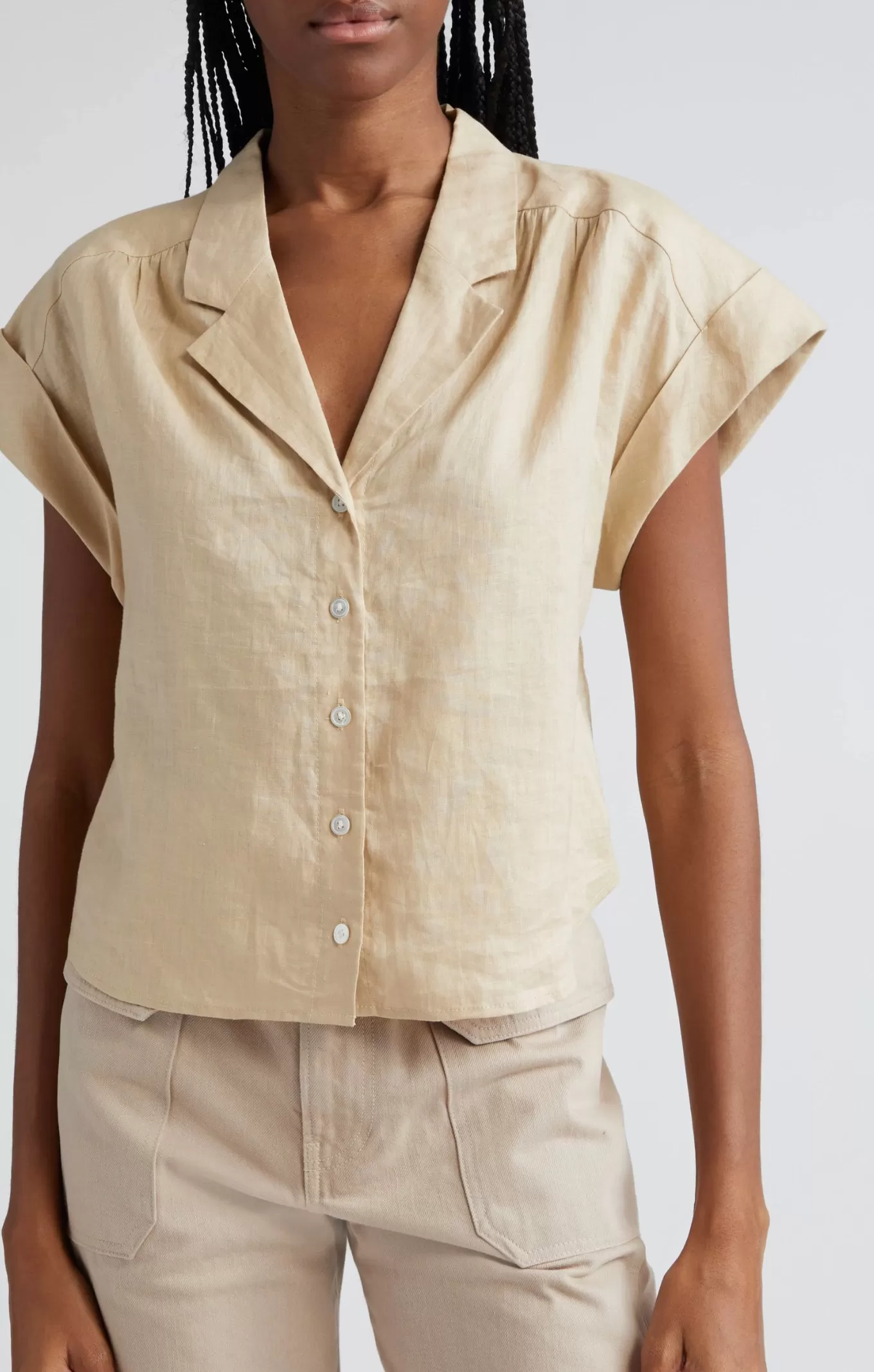 Veronica Beard - Kasa Top - Pebble Khaki