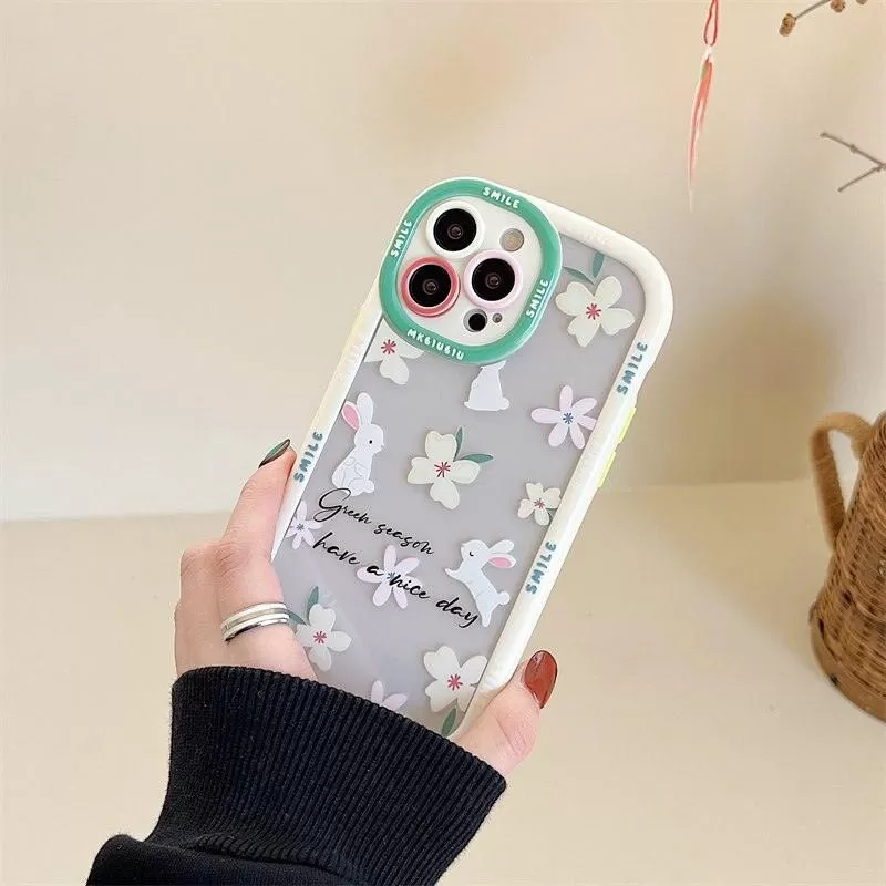 Vintage Leaves Flower Bumper Cute Phone Cases For iPhone 14 Pro Max 11 12 13 Pro Max