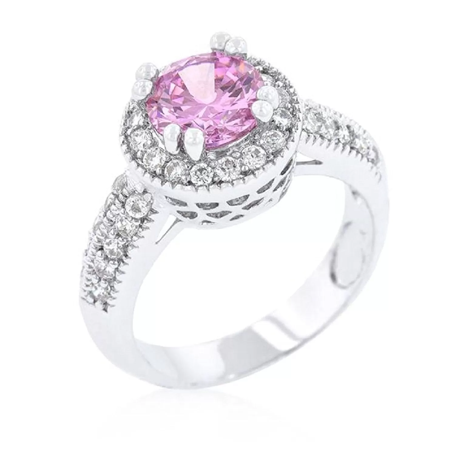 WildKlass Pink Halo Engagement Ring