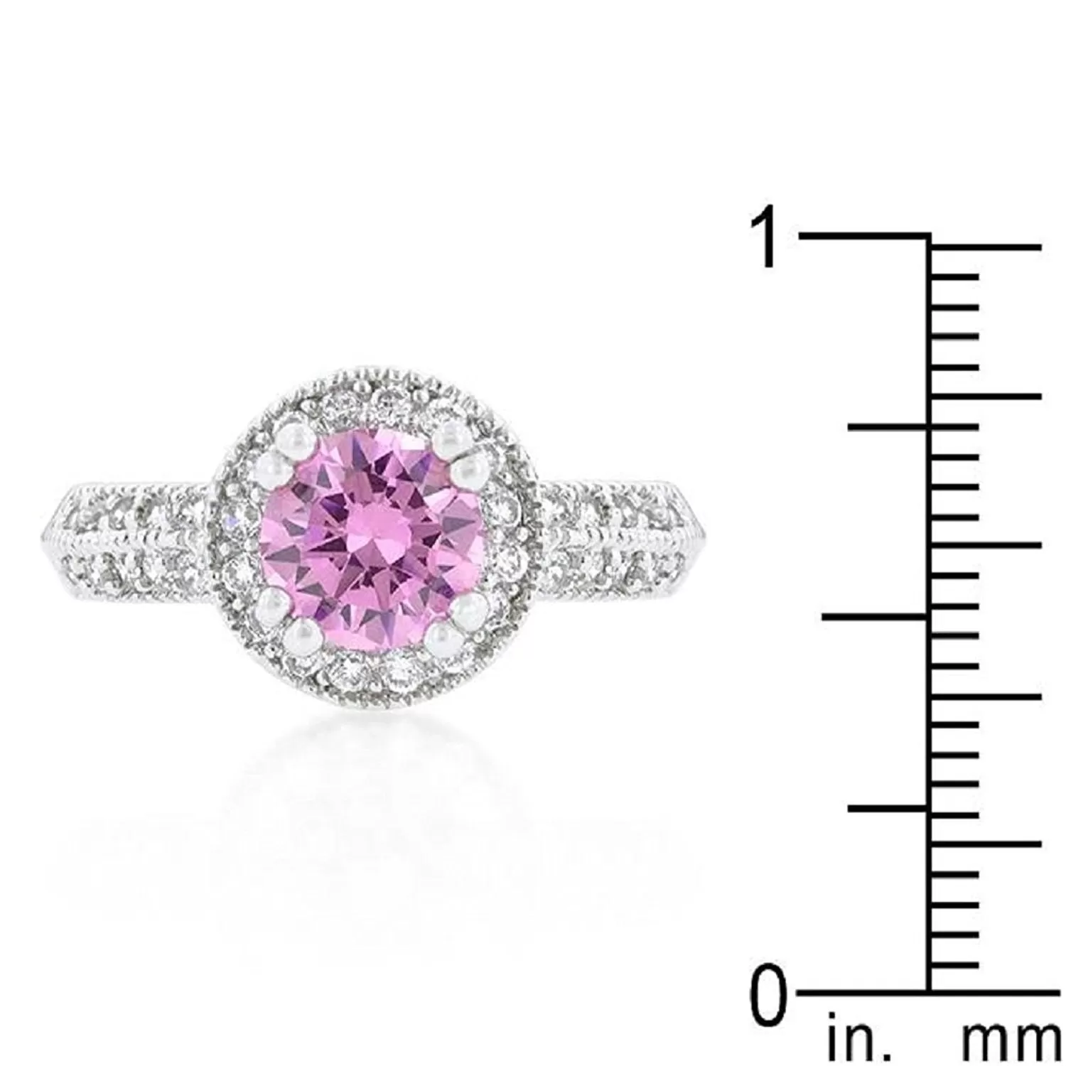 WildKlass Pink Halo Engagement Ring