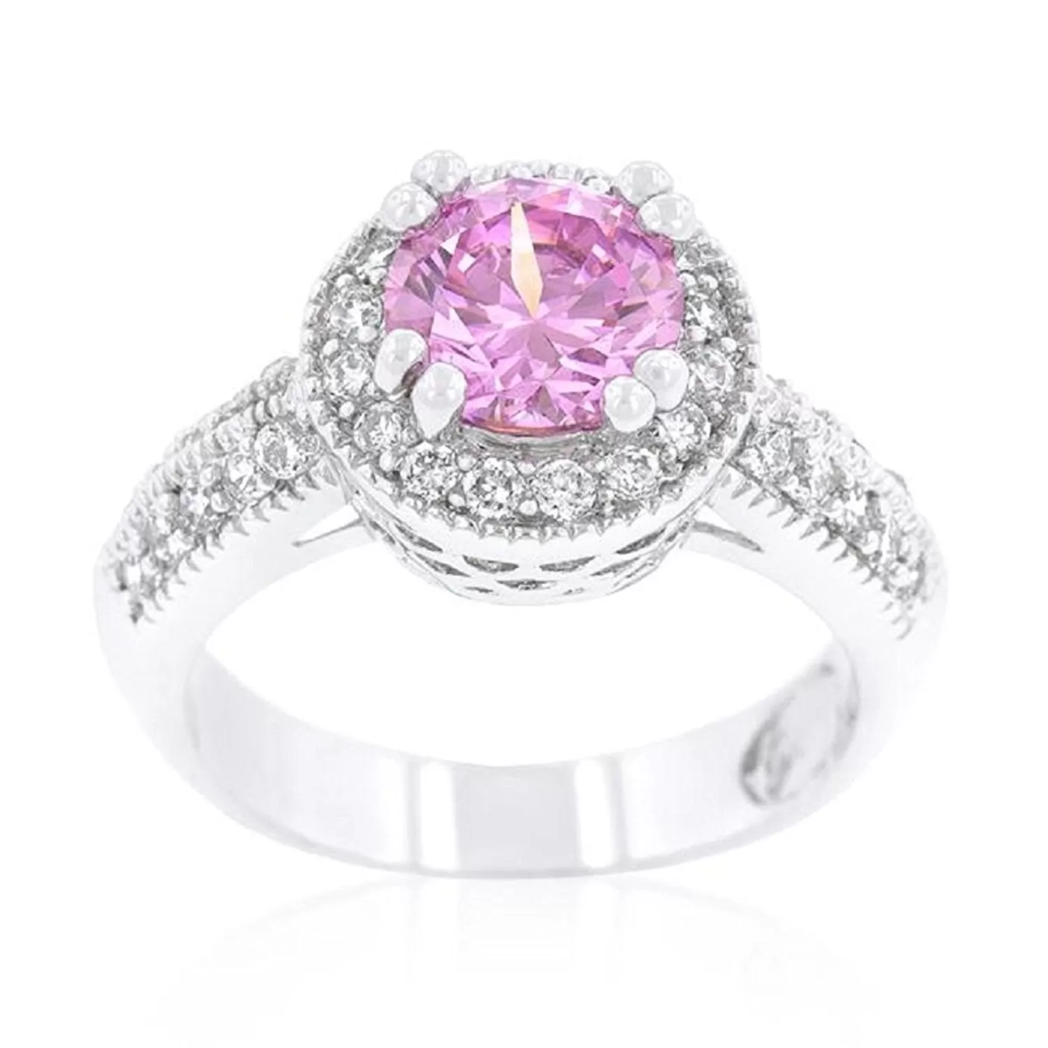 WildKlass Pink Halo Engagement Ring