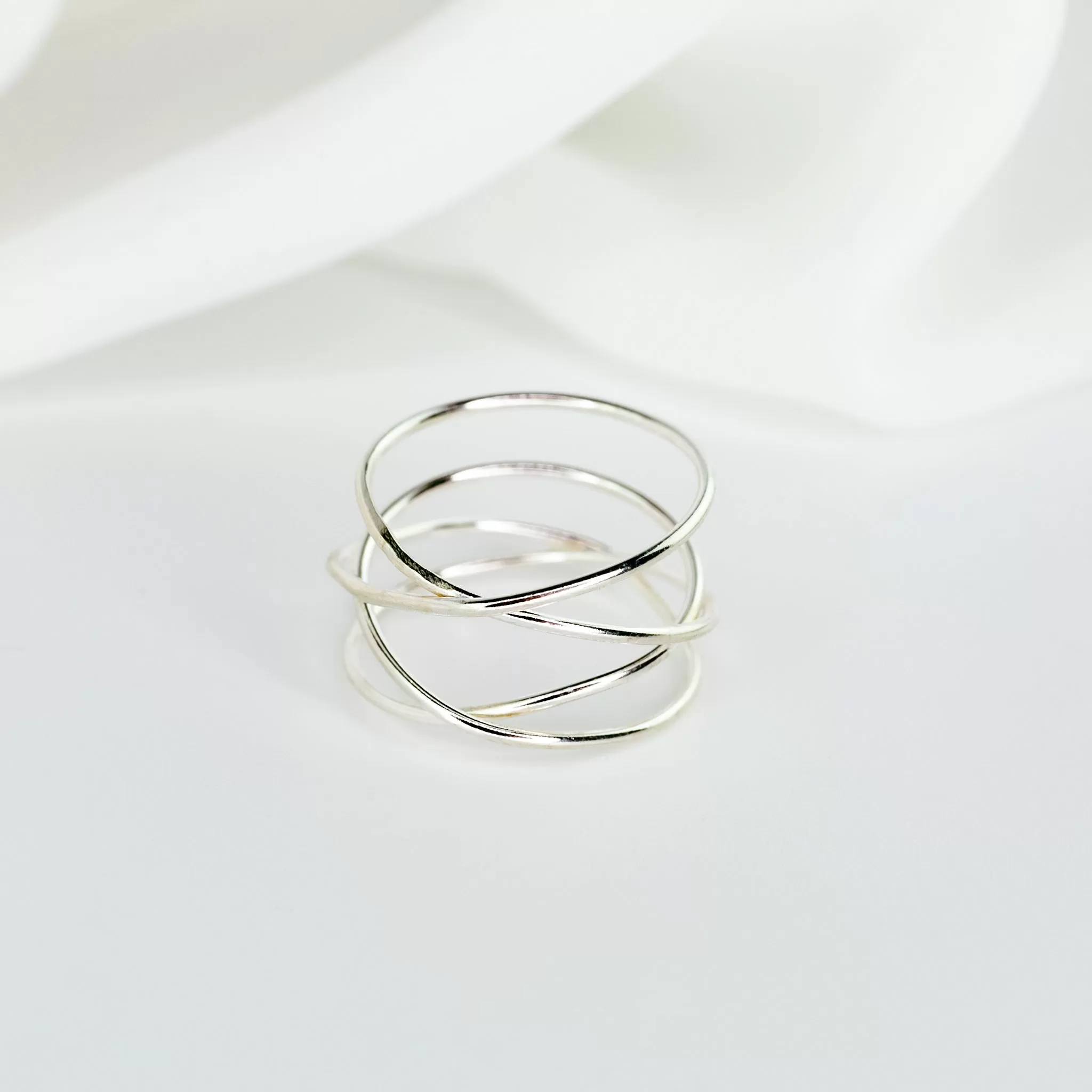 Woven 4-Band Ring - Sterling Silver - Select Sizes Only